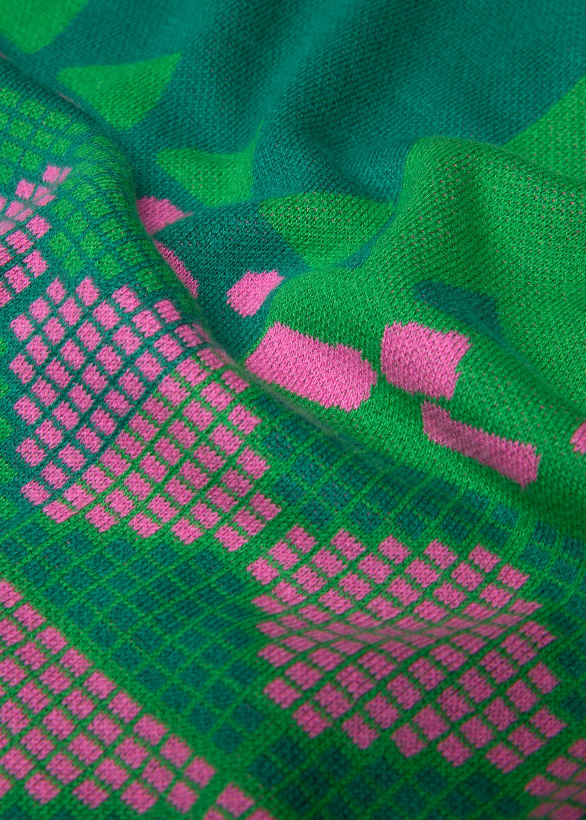 Winter Jumper Diamond Loom Egg, chunky pullover green, Knitted Jumpers, Green