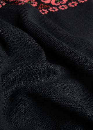 Lange Strickjacke Nordic Wrapper, classic black knit, Strickpullover & Cardigans, Schwarz