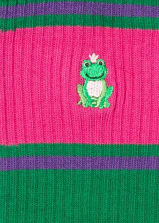 Baumwollsocken Sensational Steps Sport, kiss me mr frog socks, Socken, Grün