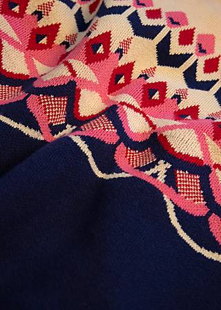 Knitted Jumper Cold Day Warm Heart, nostalgic island knit blue, Knitted Jumpers, Blue