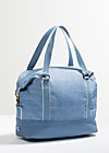 Shopper polarlight handbag, faded denim, Blau