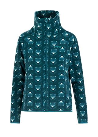 Fleece Jacket Extra Layer short, stylish and chic flower, Sweatshirts & Hoodies, Blue