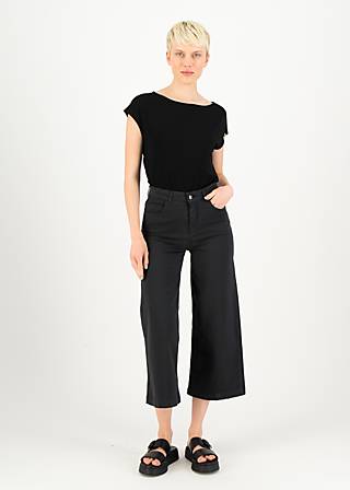 Trousers High Waist Culotte, funny cow, Trousers, Black