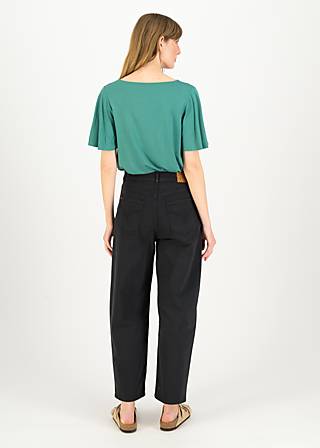 Trousers High Waist Olotte, funny cow, Trousers, Black