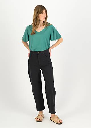 Trousers High Waist Olotte, funny cow, Trousers, Black