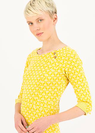 Freizeitkleid Mod a Hula Button, vintage yellow flower tapestry, Kleider, Gelb