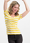 logo stripe t-shirt, kiez stripe, Tops, Yellow