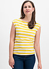 logo stripe top, kiez stripe, Shirts, Yellow