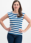 logo stripe top, wander stripe, Shirts, Blue