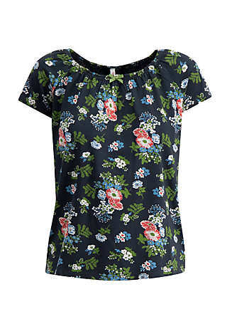 T-Shirt luscious love, vagabund flowers, Shirts, Schwarz