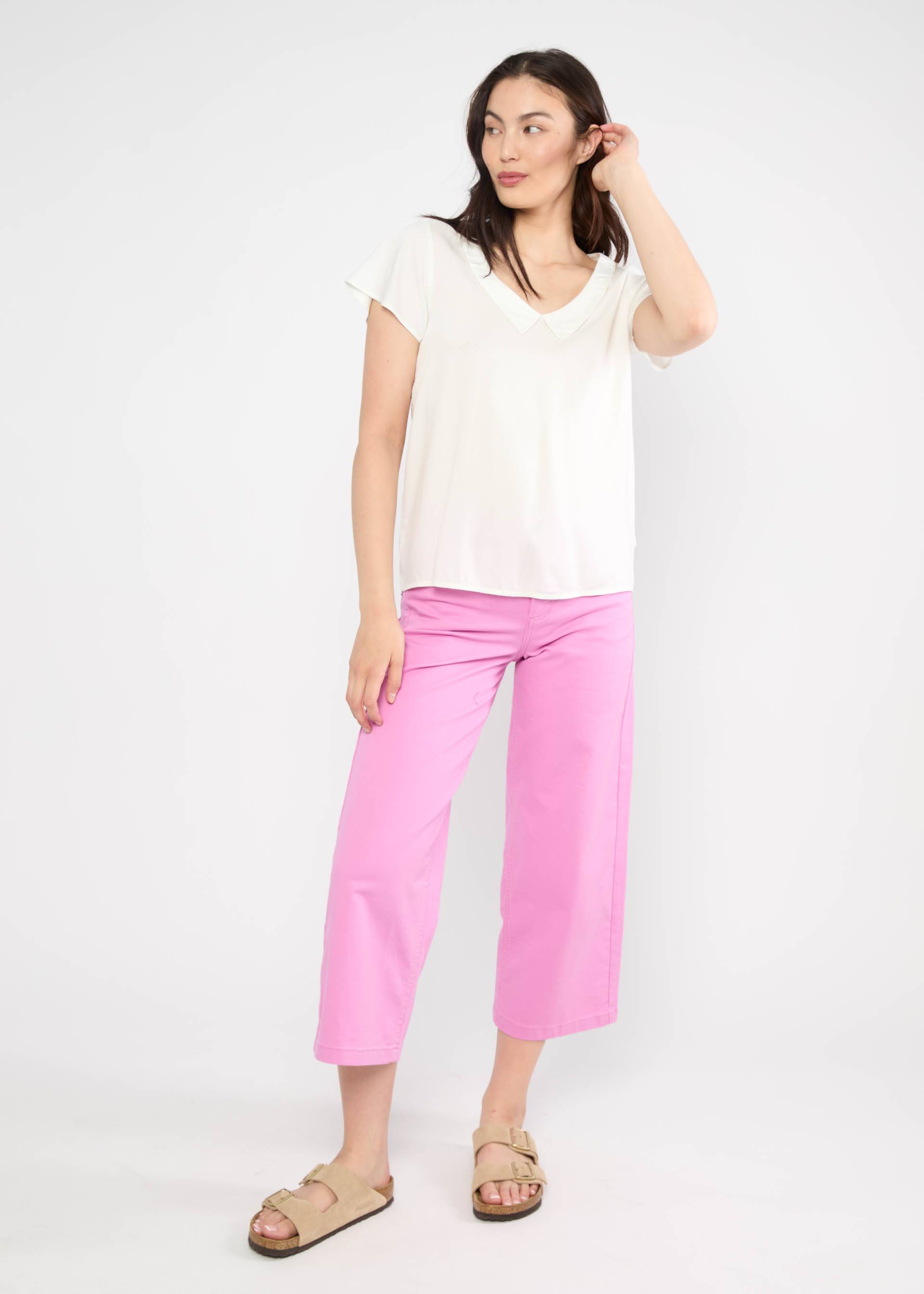 Sommerbluse Feed the Birds, budgie feather white, Blusen & Tuniken, Weiß