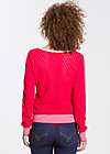 Valley of harmony Cardy, red blossom, Strickpullover & Cardigans, Rot