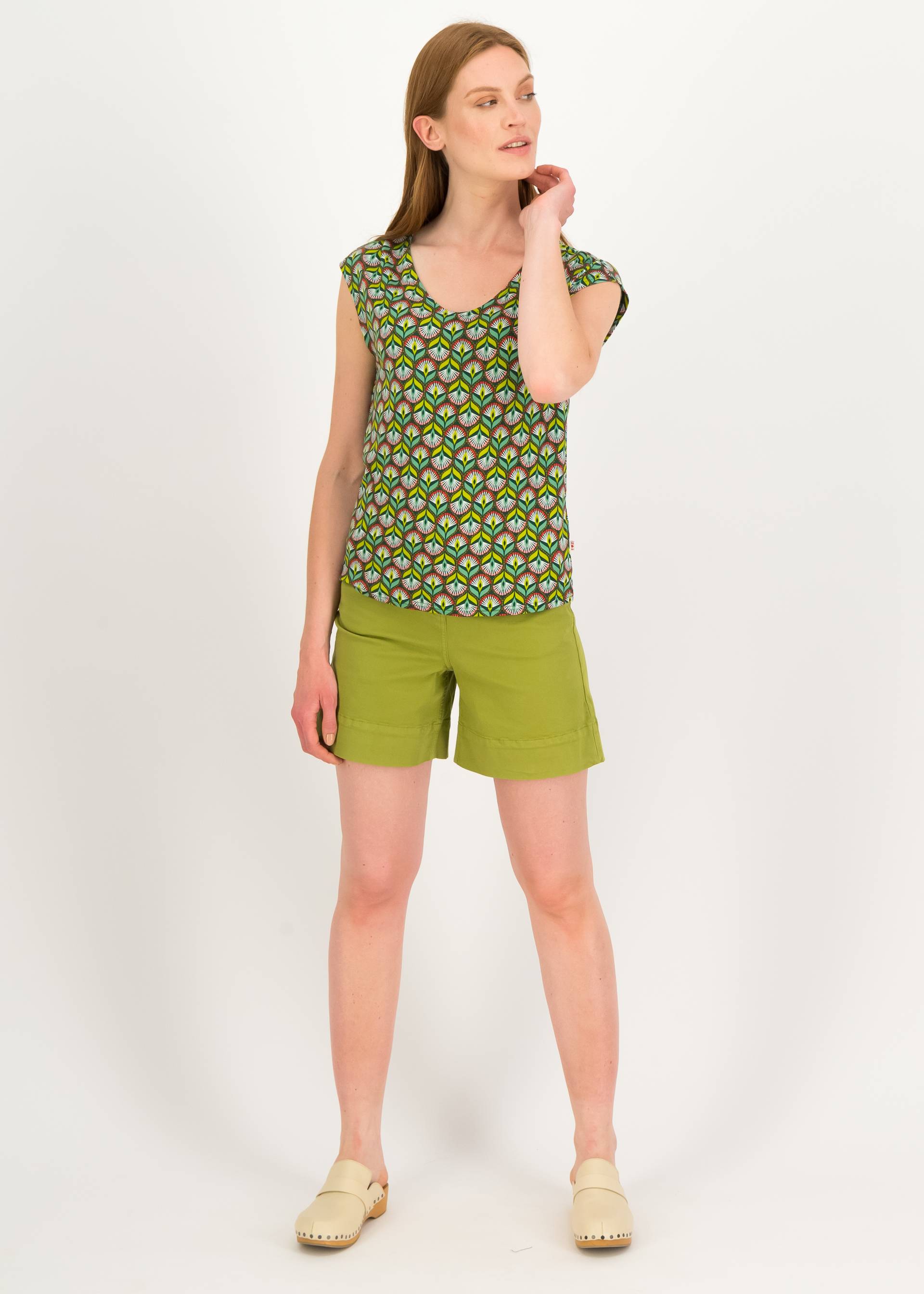 Top Breezy Flowgirl, peacock feather, Shirts, Gr&uuml;n