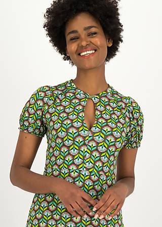 Leisure Dress Fluffy Romance, peacock feather, Dresses, Green