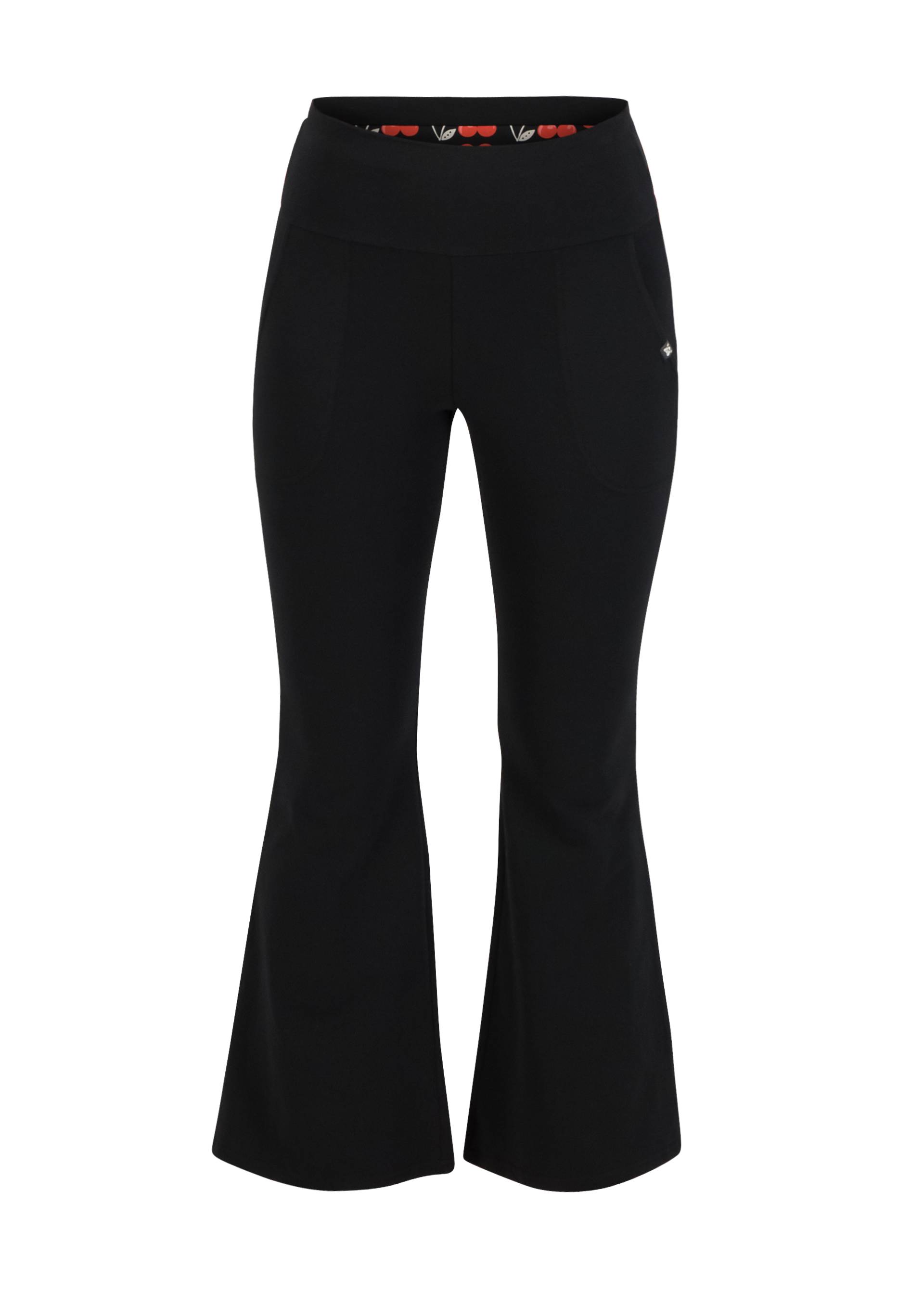 Schlaghose Logo easy Flared, agricultural black, Hosen, Schwarz