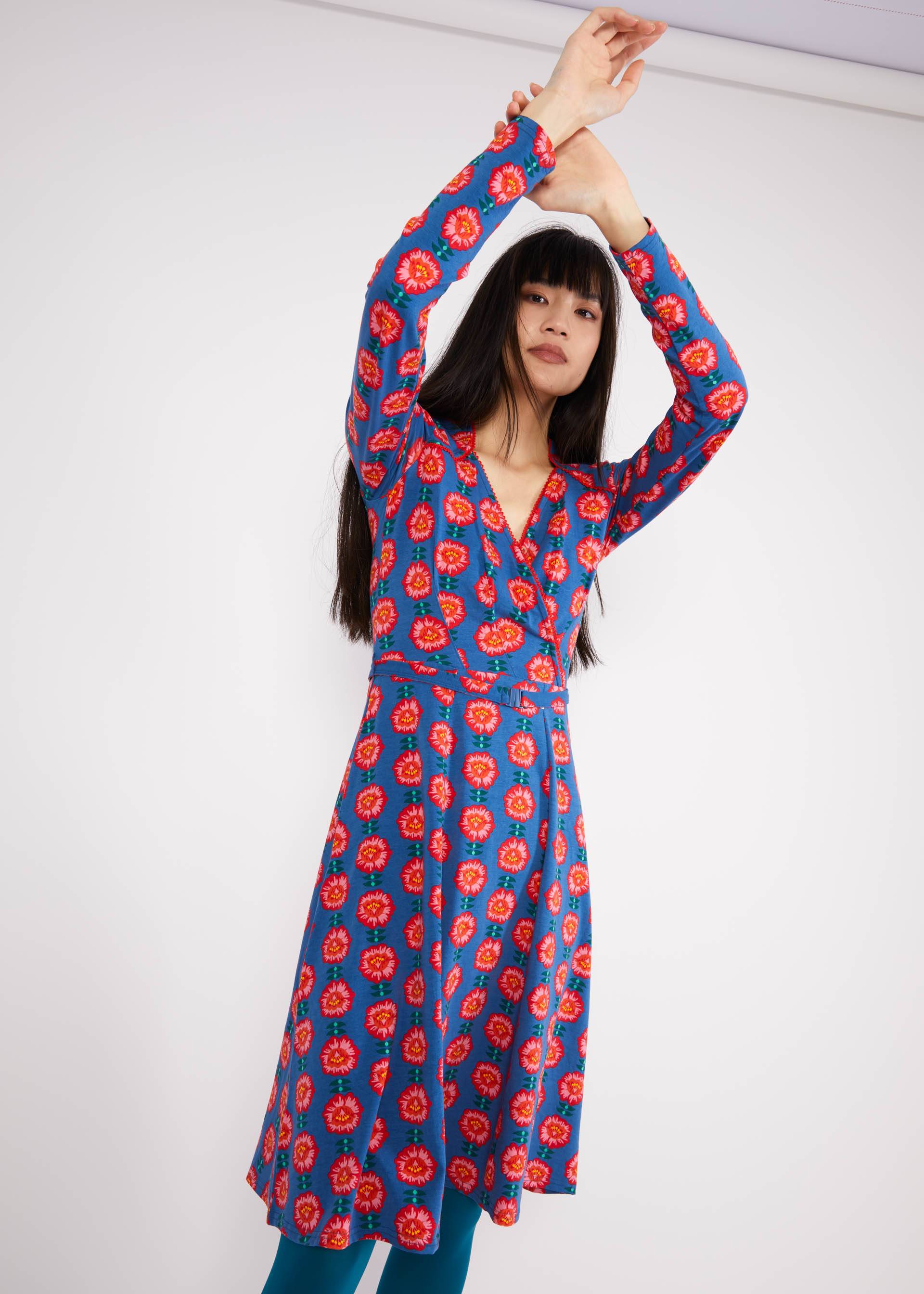 Jersey Dress Cache Me, Darling, sweet flaming flower, Dresses, Blue