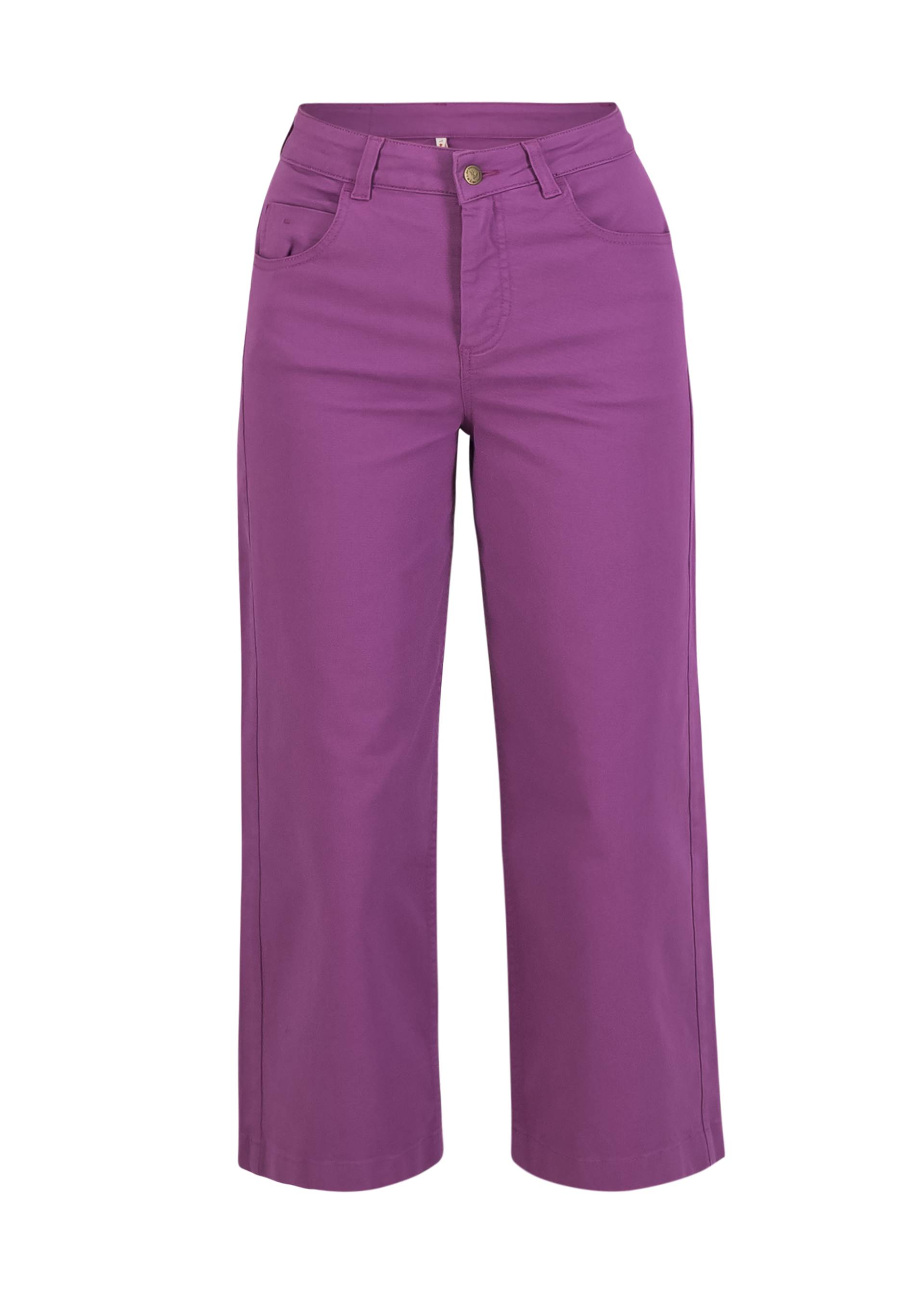 Trousers High Waist Culotte, deep reddish purple, Trousers, Purple