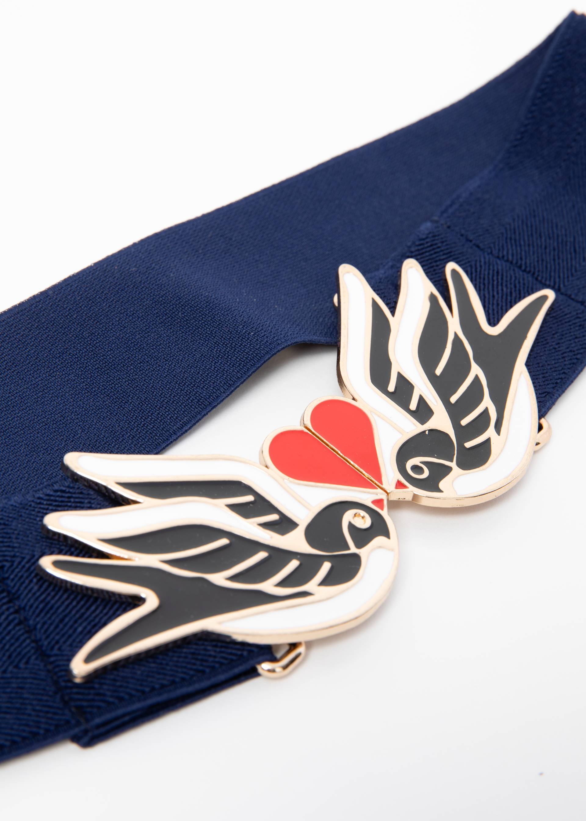 Waist belt Swallowmania Love, enamel blue, Accessoires, Blue