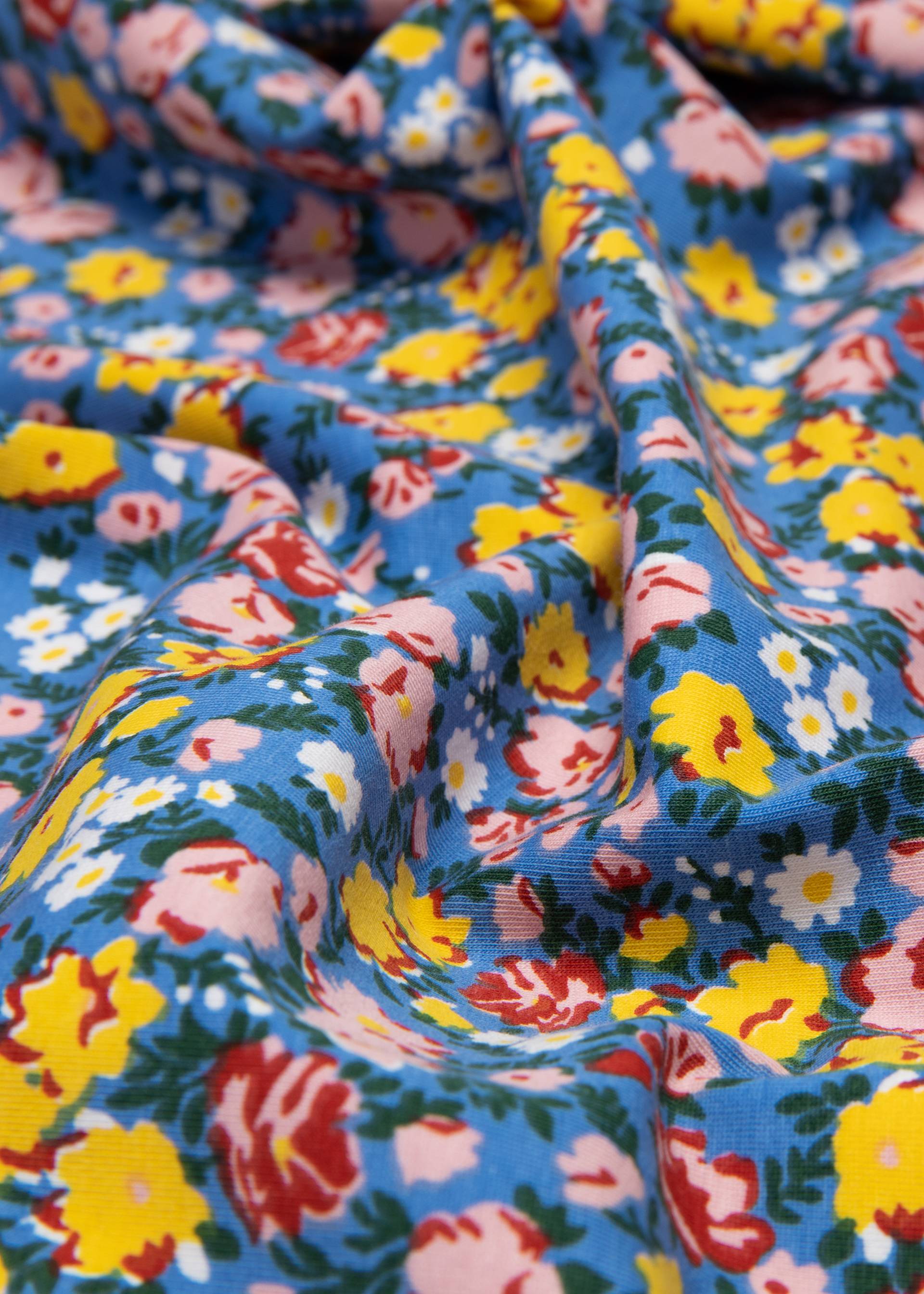 T-Shirt D’un Cœur Leger, fiori nostalgia, Shirts, Blau