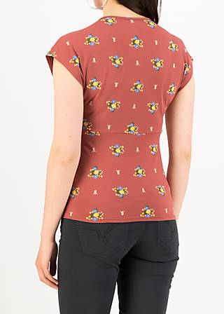 T-Shirt D’un Cœur Leger, fiori amori, Tops, Red