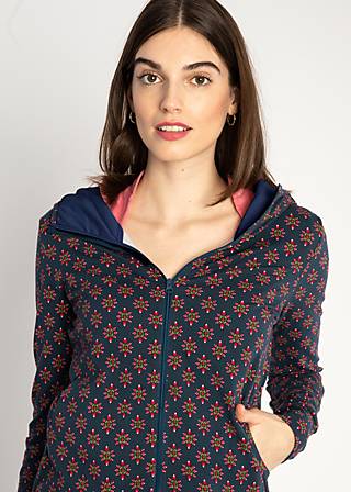 Zip-up Hoodie Scuba Duba Zip up, itsy-bitsy quilting bees, Sweatshirts & Hoodies, Blue