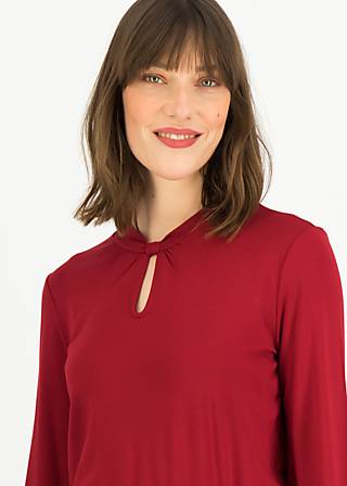 Longsleeve Oh my Knot, enchanted red, Blusen & Tuniken, Rot
