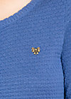 logo knit cardigan, metro blue, Strickpullover & Cardigans, Blau