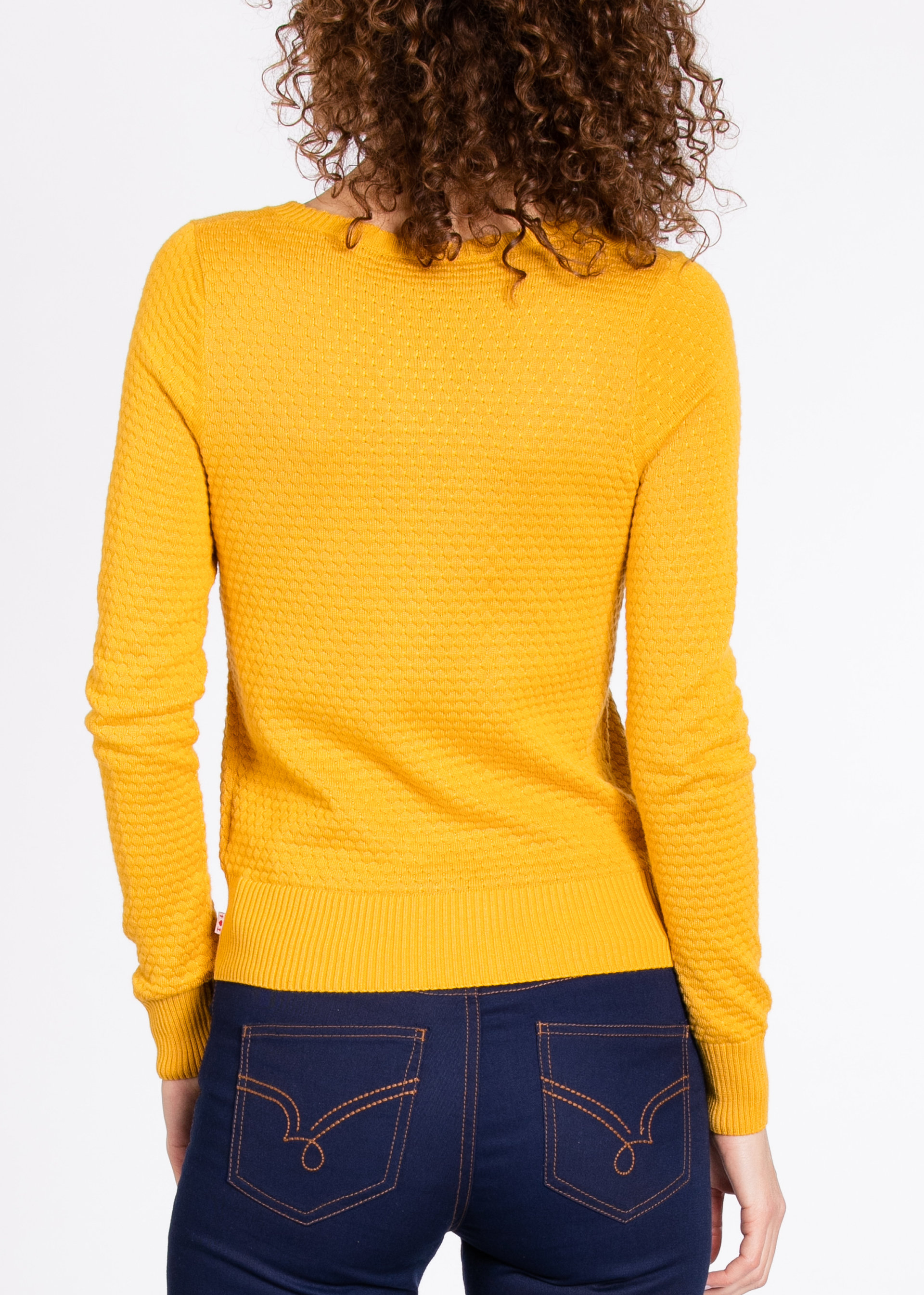 logo knit cardigan, yellow me, Strickpullover & Cardigans, Gelb