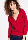 logo knit cardigan short, chili cherrie, Knitted Jumpers & Cardigans, Red