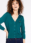logo knit cardigan short, green lake, Knitted Jumpers & Cardigans, Green