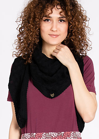 logo knit scarf, miss black, Accessoires, Black