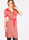 ring my bell cache, retro dotty, Dresses, Red