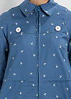 sommerbrise coat, swarm of swallow, Jackets & Coats, Blue