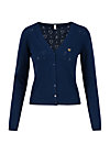 logo cardigan v-neck lang, dark blue heart anchor, Knitted Jumpers & Cardigans, Blue