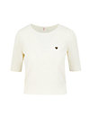 logo pully round neck 1/2arm, white heart anchor , Knitted Jumpers & Cardigans, White