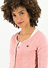 logo roundneck cardigan short, rose heart anchor , Knitted Jumpers & Cardigans, Pink