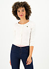 logo roundneck cardigan short, white heart anchor , Knitted Jumpers & Cardigans, White