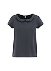 logo woven blouse, casual anthracite, Shirts, Black