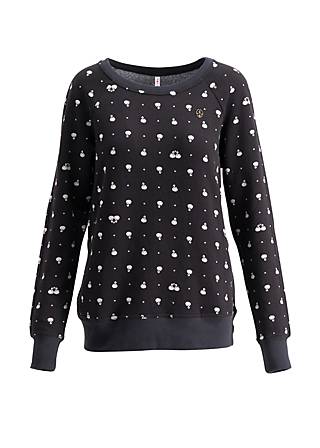 Pullover oh l'amour, swimming swans, Sweatshirts & Hoodies, Schwarz