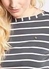 logo stripe 3/4 sleeve, summer night stripes, Shirts, Grey