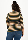 Top breton heart, forest night stripes, Shirts, Brown