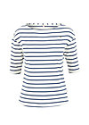 Top logo stripe halfsleeve, stripe of paris, Shirts, White