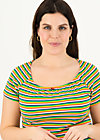 logo stripe heart t-shirt, rainbow tiny stripe, Shirts, Blau