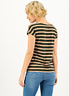 logo stripe t-shirt, forest night stripes, Tops, Brown