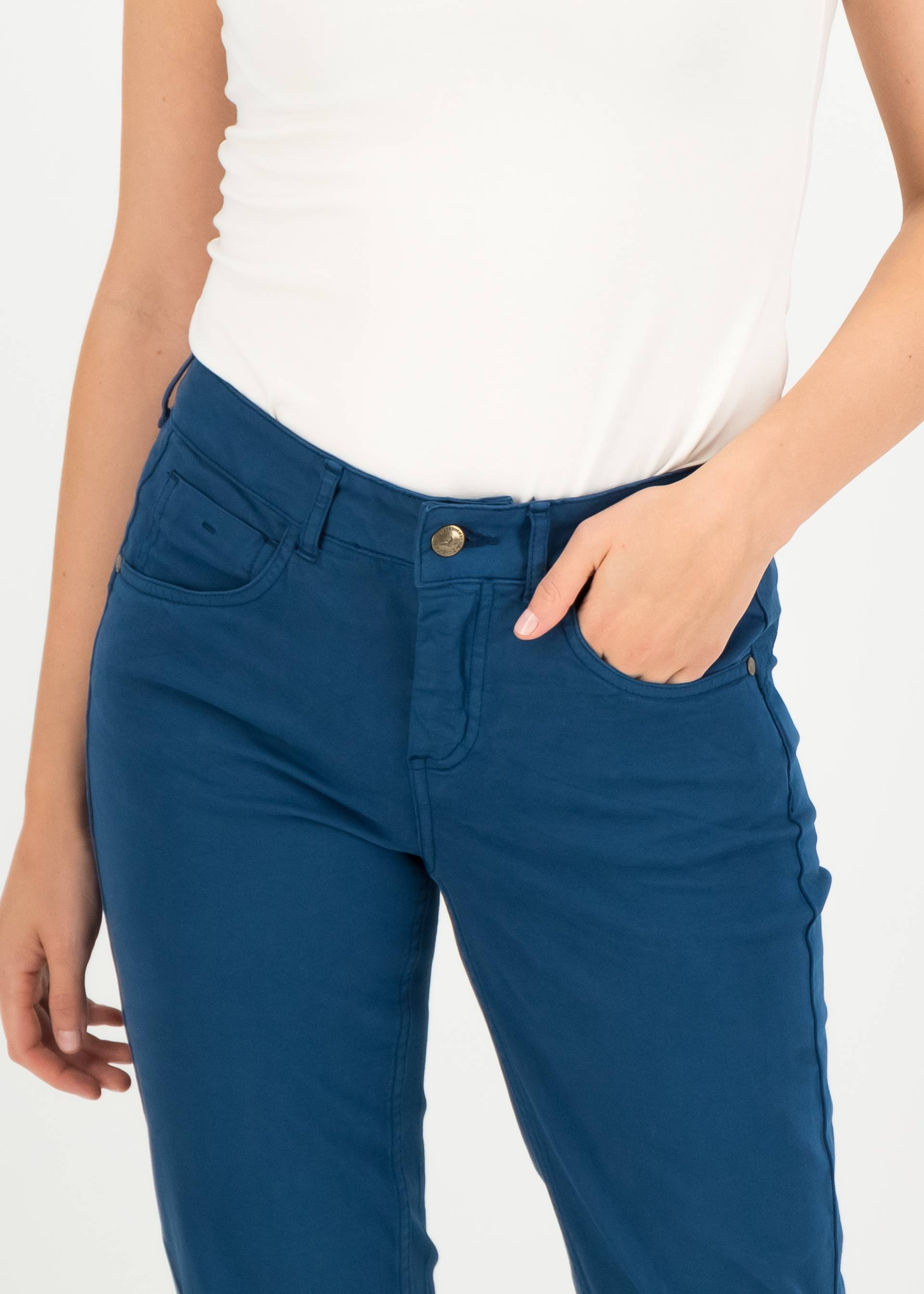 H&uuml;fthose Mid Waist Slim, wild sea blue, Hosen, Blau