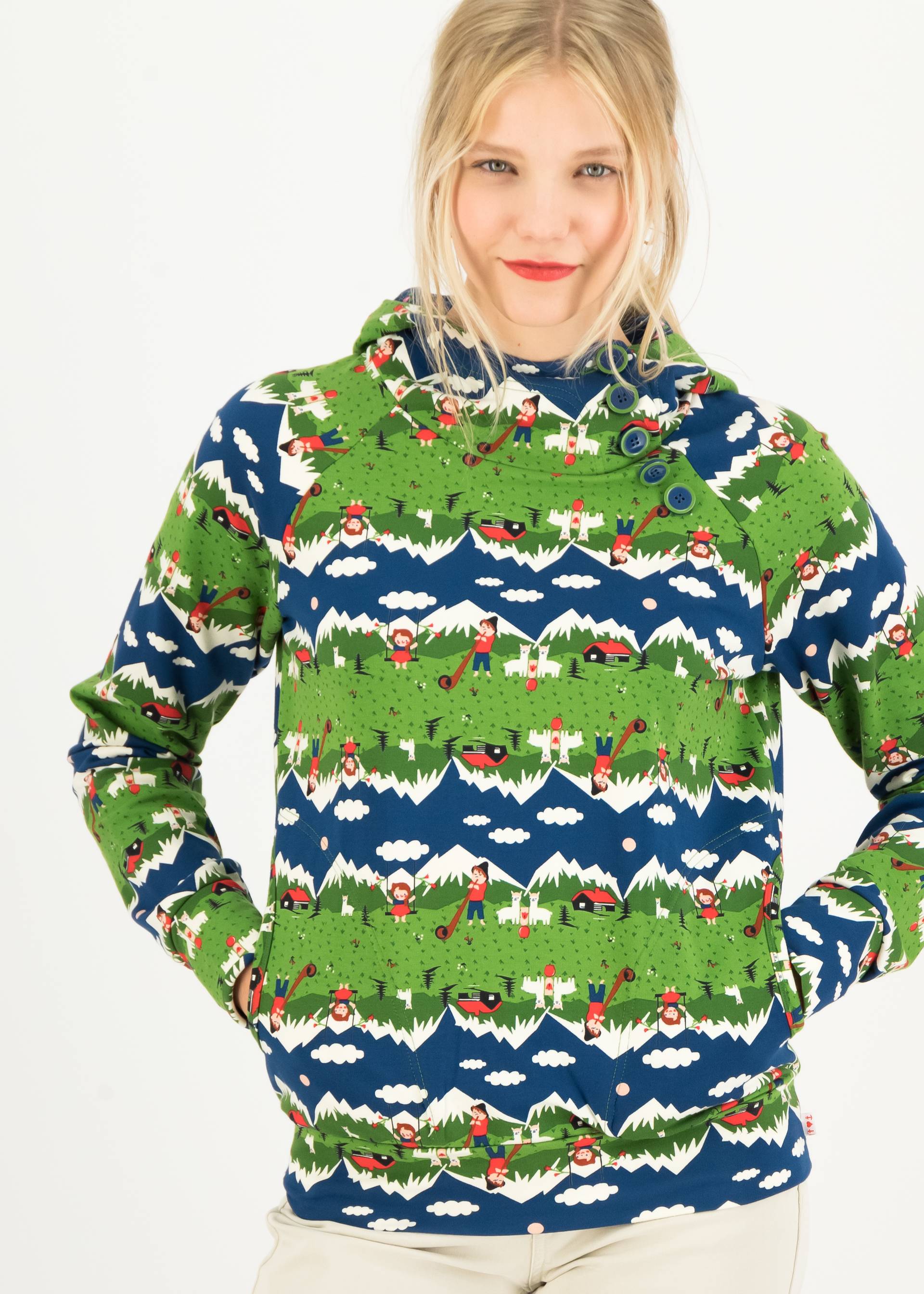 Hoodie Oh So Nett Hooded, peters panorama, Sweatshirts & Hoodies, Gr&uuml;n