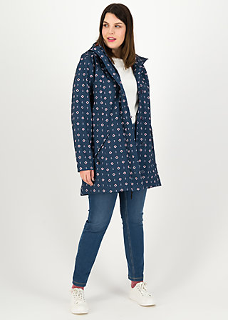 Softshelljacke wild weather long anorak, anchor hope love, Jacken & M&auml;ntel, Blau