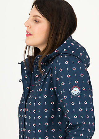 Softshelljacke wild weather long anorak, anchor hope love, Jacken & M&auml;ntel, Blau