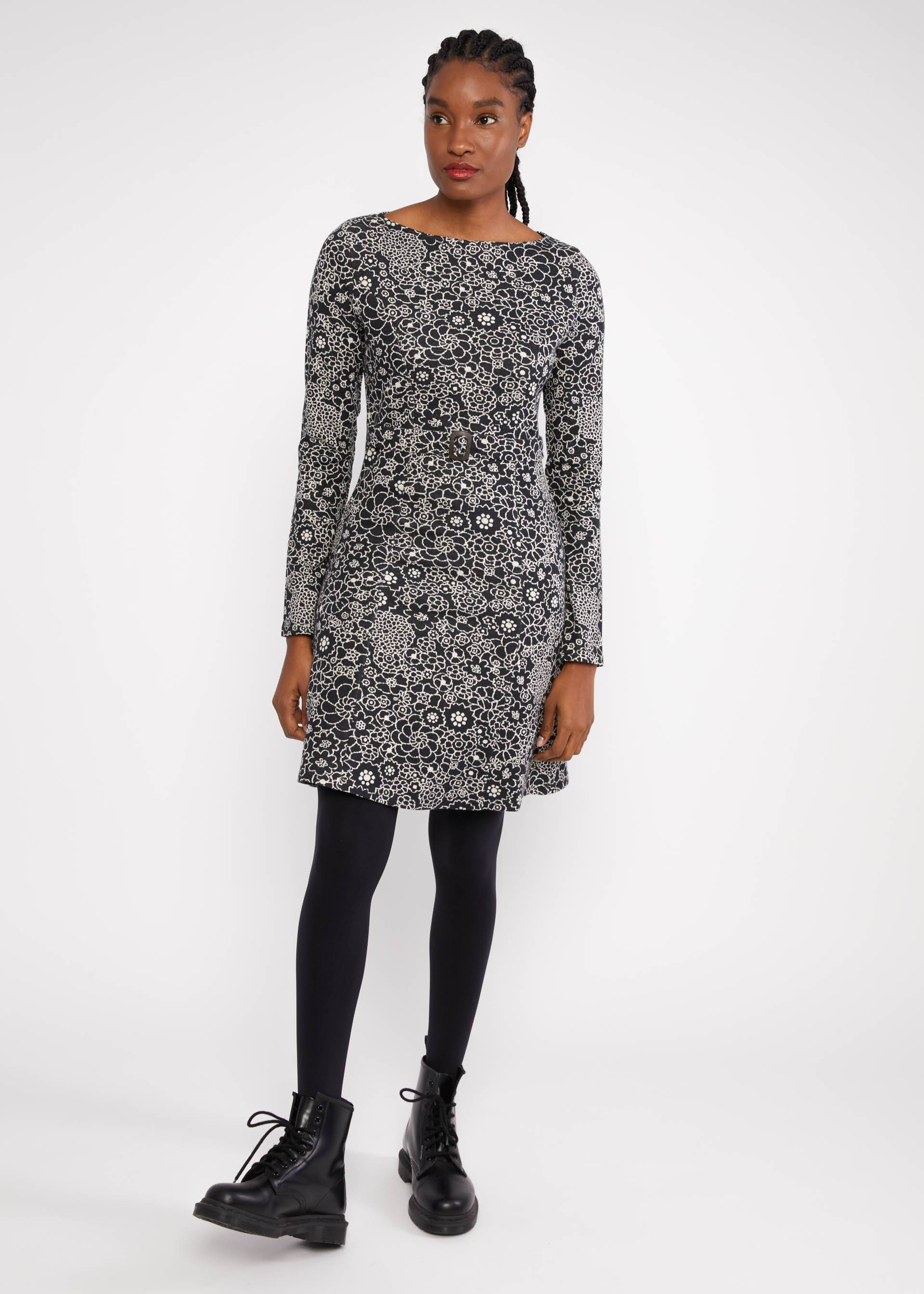 Autumn Dress California Calling, flower field, Dresses, Black