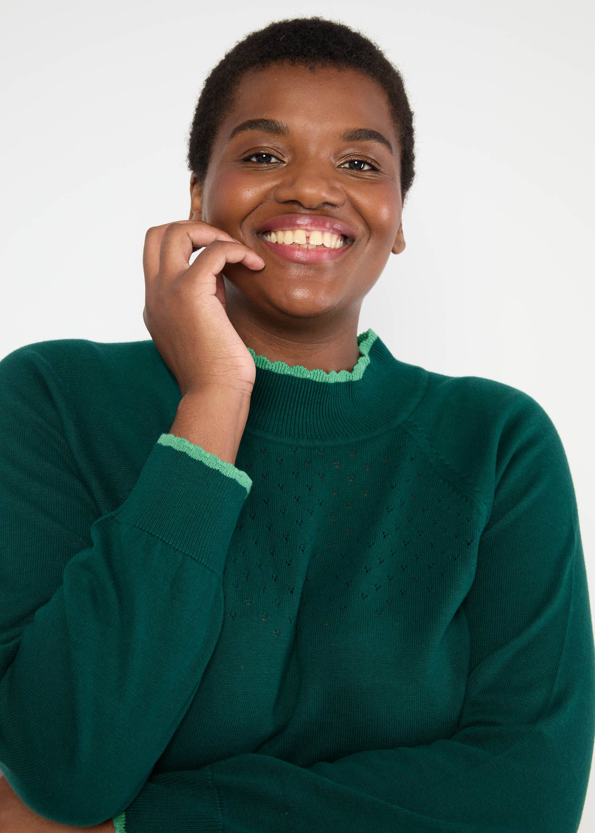 Strickpullover Delicious Minds, mountain high green, Strickpullover, Grün